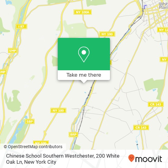 Chinese School Southern Westchester, 200 White Oak Ln map