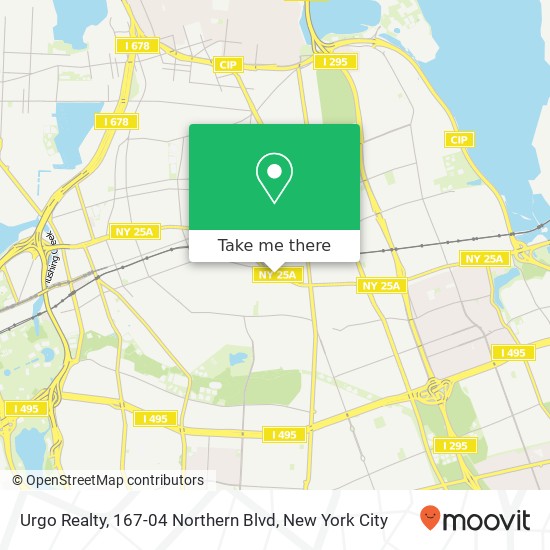Urgo Realty, 167-04 Northern Blvd map