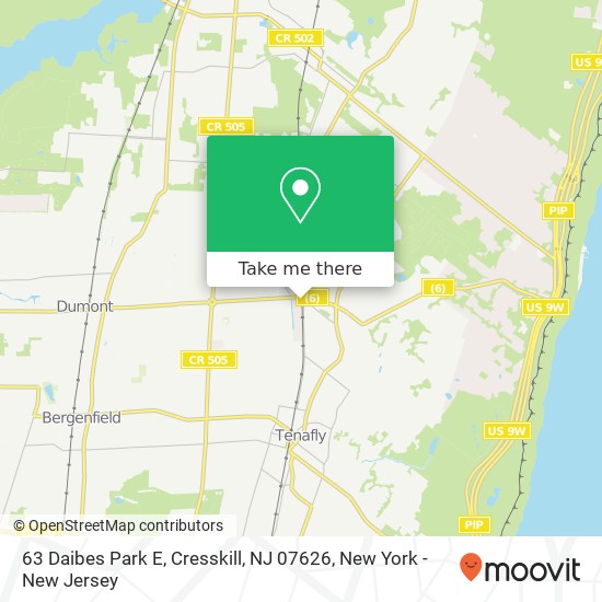 Mapa de 63 Daibes Park E, Cresskill, NJ 07626