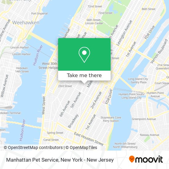 Mapa de Manhattan Pet Service