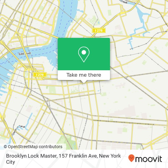Brooklyn Lock Master, 157 Franklin Ave map
