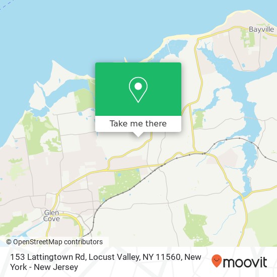 Mapa de 153 Lattingtown Rd, Locust Valley, NY 11560