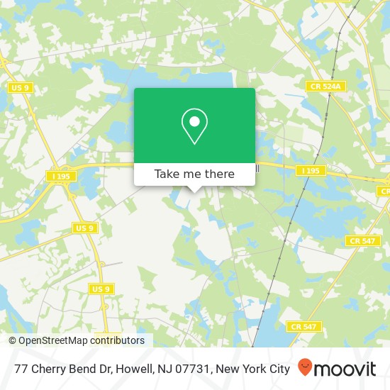 77 Cherry Bend Dr, Howell, NJ 07731 map