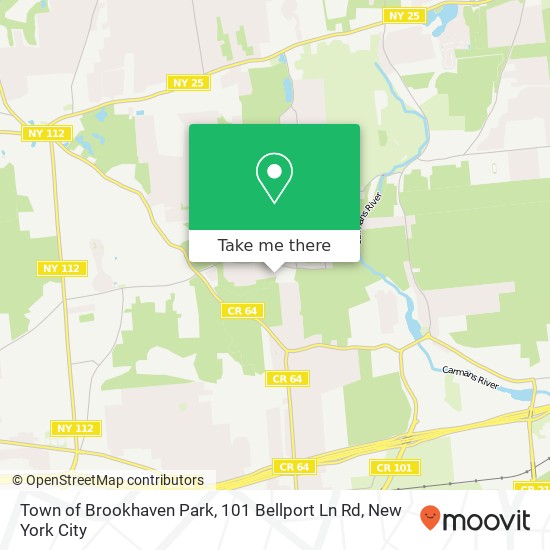 Town of Brookhaven Park, 101 Bellport Ln Rd map