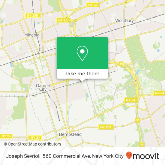 Mapa de Joseph Sevrioli, 560 Commercial Ave