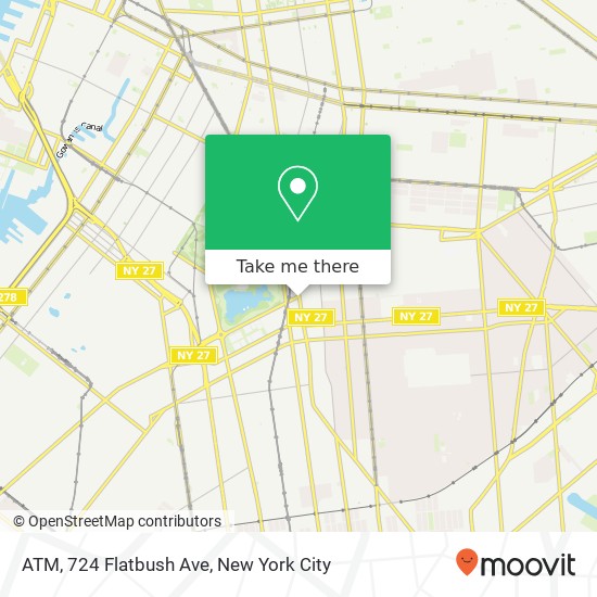 Mapa de ATM, 724 Flatbush Ave