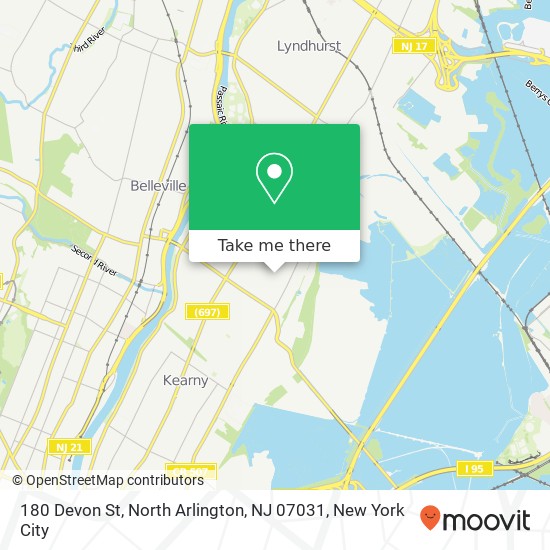 180 Devon St, North Arlington, NJ 07031 map