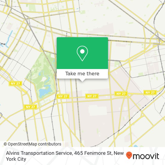 Mapa de Alvins Transportation Service, 465 Fenimore St