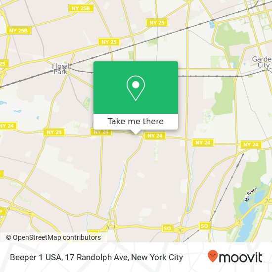 Mapa de Beeper 1 USA, 17 Randolph Ave