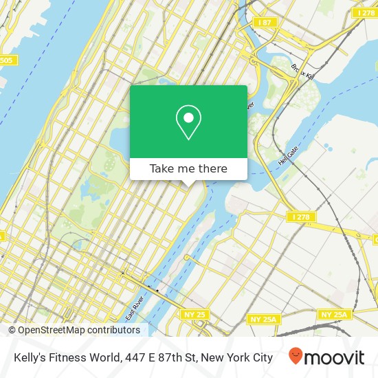 Kelly's Fitness World, 447 E 87th St map