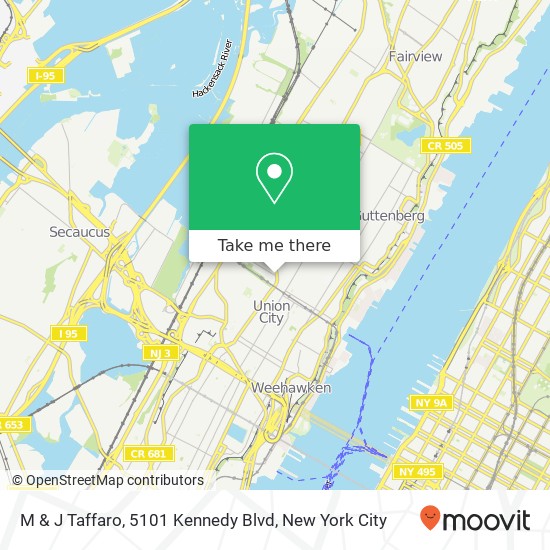 Mapa de M & J Taffaro, 5101 Kennedy Blvd