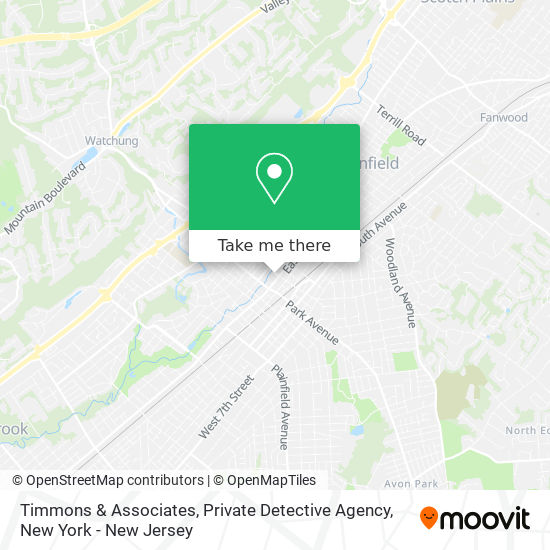 Timmons & Associates, Private Detective Agency map