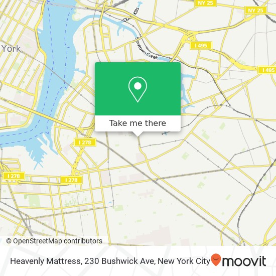 Heavenly Mattress, 230 Bushwick Ave map