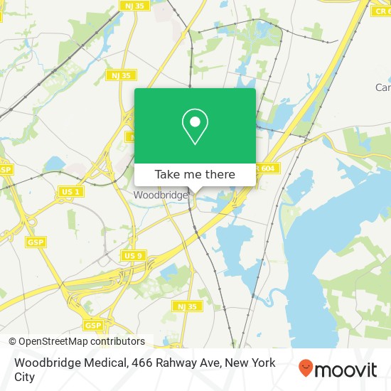 Mapa de Woodbridge Medical, 466 Rahway Ave