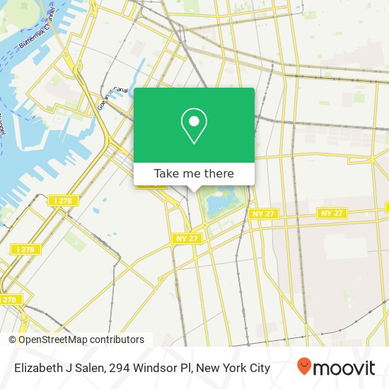 Mapa de Elizabeth J Salen, 294 Windsor Pl