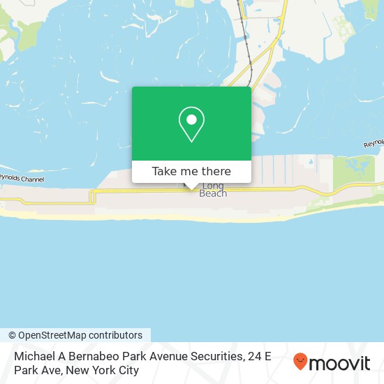 Mapa de Michael A Bernabeo Park Avenue Securities, 24 E Park Ave