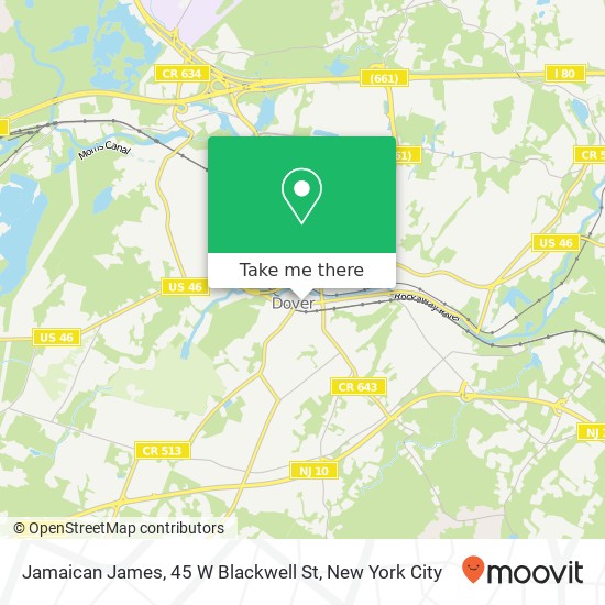 Mapa de Jamaican James, 45 W Blackwell St