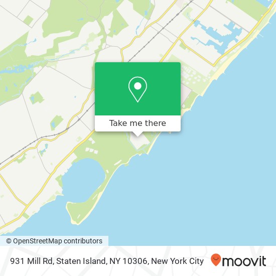 Mapa de 931 Mill Rd, Staten Island, NY 10306