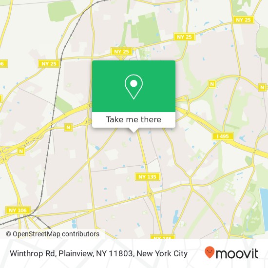 Mapa de Winthrop Rd, Plainview, NY 11803