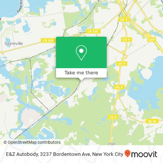 Mapa de E&Z Autobody, 3237 Bordentown Ave
