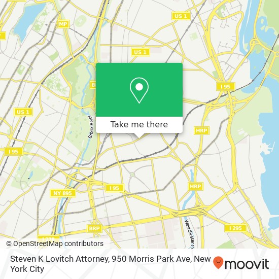 Mapa de Steven K Lovitch Attorney, 950 Morris Park Ave