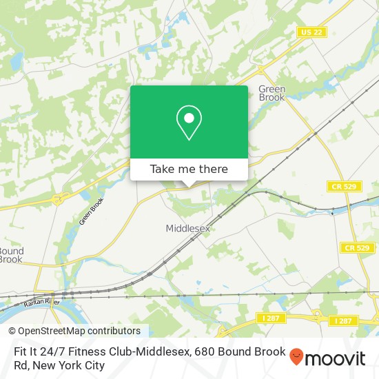 Fit It 24 / 7 Fitness Club-Middlesex, 680 Bound Brook Rd map