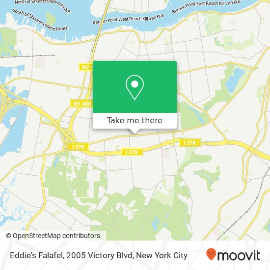 Eddie's Falafel, 2005 Victory Blvd map