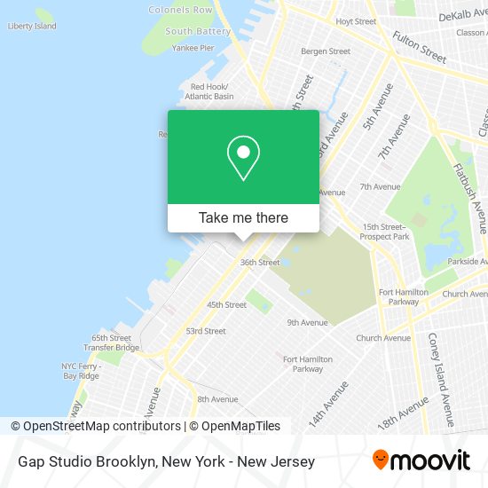 Mapa de Gap Studio Brooklyn