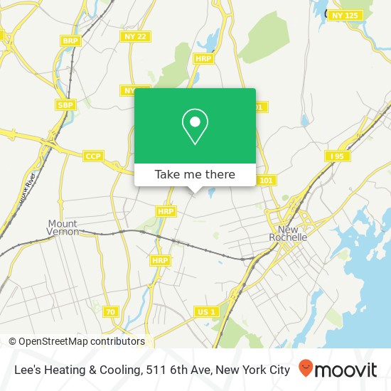 Mapa de Lee's Heating & Cooling, 511 6th Ave