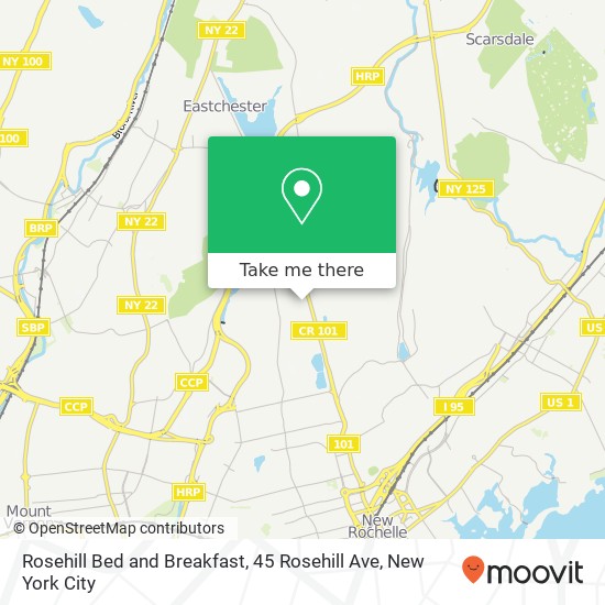 Mapa de Rosehill Bed and Breakfast, 45 Rosehill Ave
