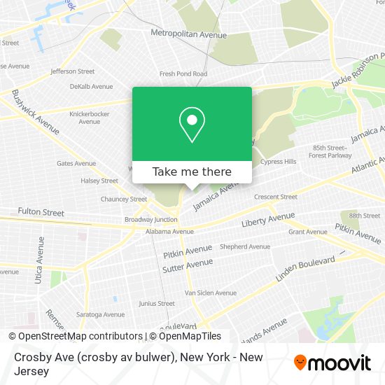 Mapa de Crosby Ave (crosby av bulwer)