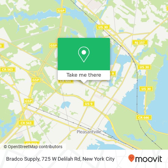 Mapa de Bradco Supply, 725 W Delilah Rd