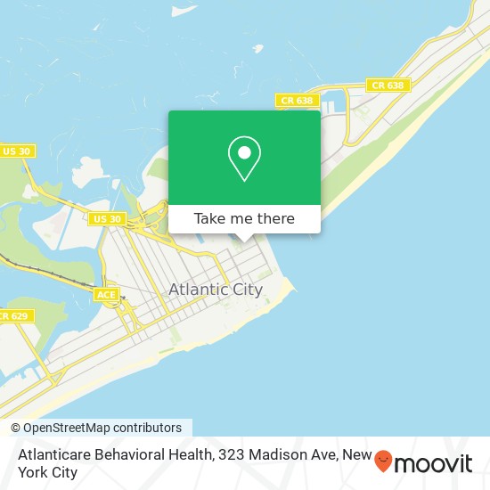 Mapa de Atlanticare Behavioral Health, 323 Madison Ave