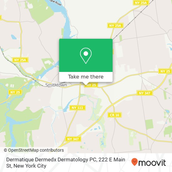 Dermatique Dermedx Dermatology PC, 222 E Main St map