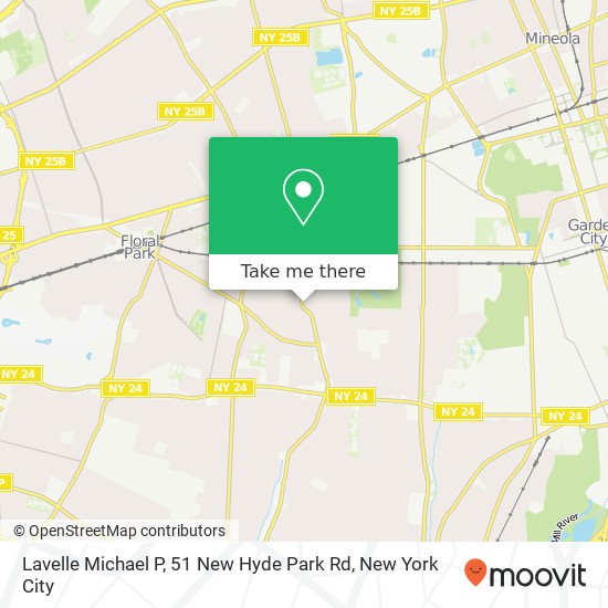 Mapa de Lavelle Michael P, 51 New Hyde Park Rd