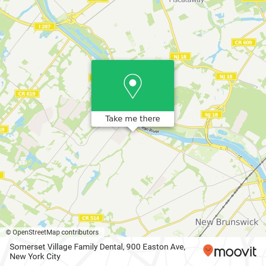 Somerset Village Family Dental, 900 Easton Ave map