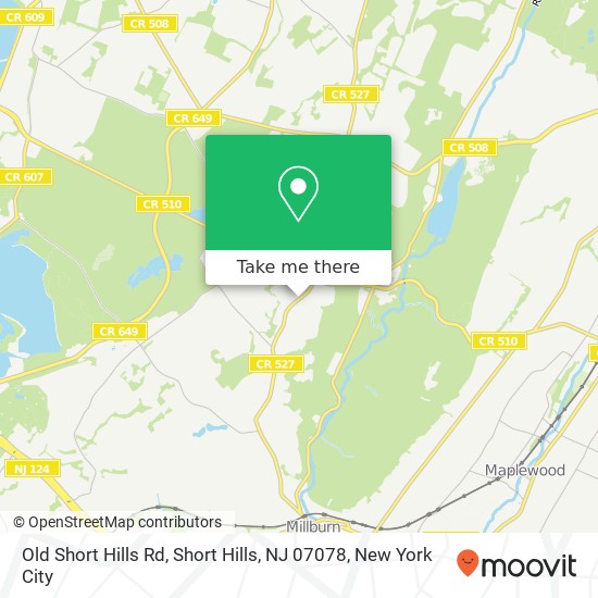 Old Short Hills Rd, Short Hills, NJ 07078 map