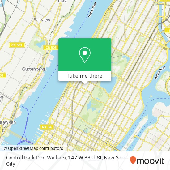 Central Park Dog Walkers, 147 W 83rd St map