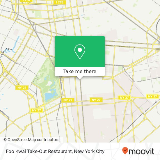 Mapa de Foo Kwai Take-Out Restaurant