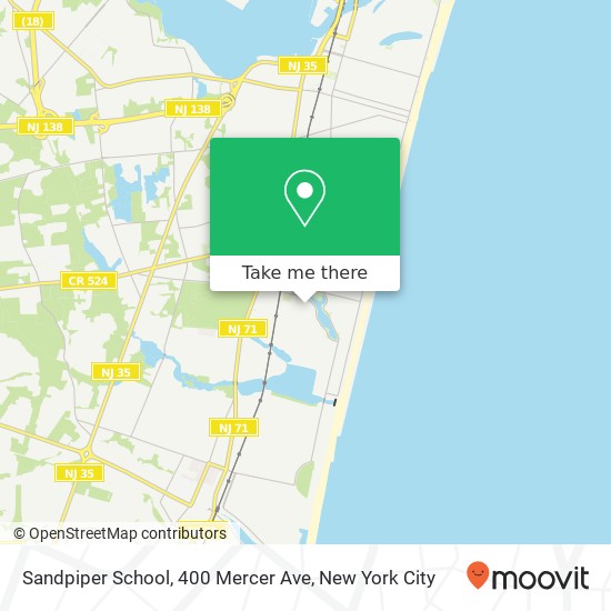 Mapa de Sandpiper School, 400 Mercer Ave
