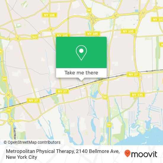 Metropolitan Physical Therapy, 2140 Bellmore Ave map