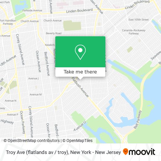 Troy Ave (flatlands av / troy) map