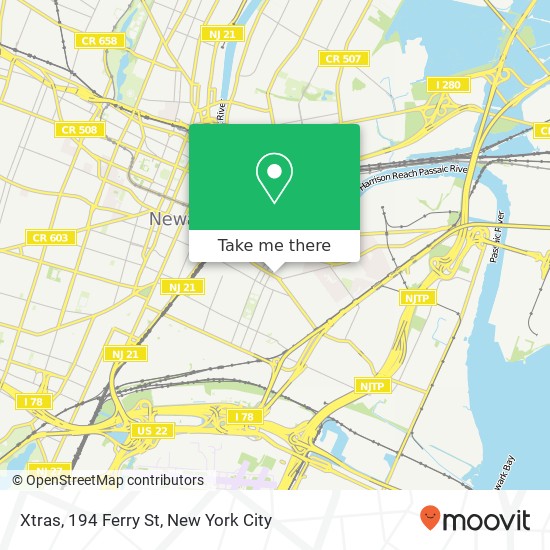 Mapa de Xtras, 194 Ferry St