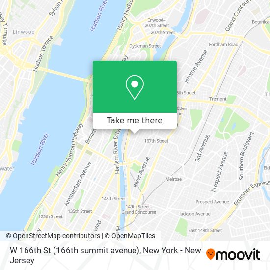 Mapa de W 166th St (166th summit avenue)