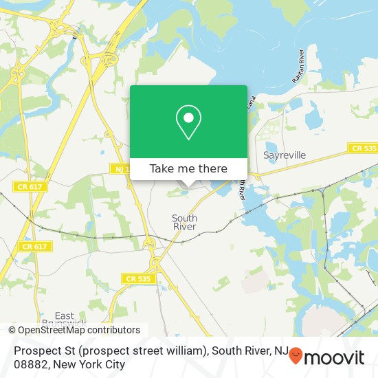 Mapa de Prospect St (prospect street william), South River, NJ 08882