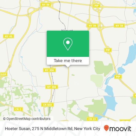 Mapa de Hoeter Susan, 275 N Middletown Rd