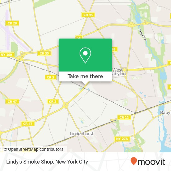 Mapa de Lindy's Smoke Shop, 260 E Sunrise Hwy
