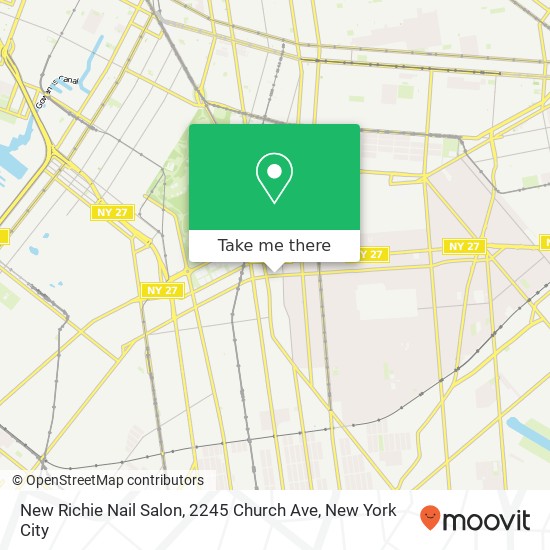 New Richie Nail Salon, 2245 Church Ave map
