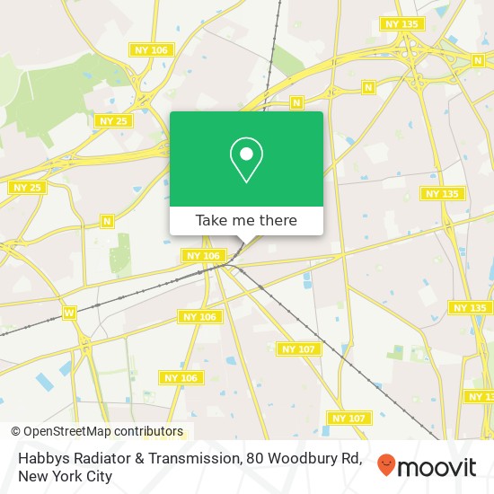 Habbys Radiator & Transmission, 80 Woodbury Rd map