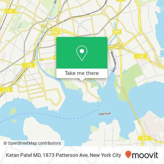 Mapa de Ketan Patel MD, 1873 Patterson Ave